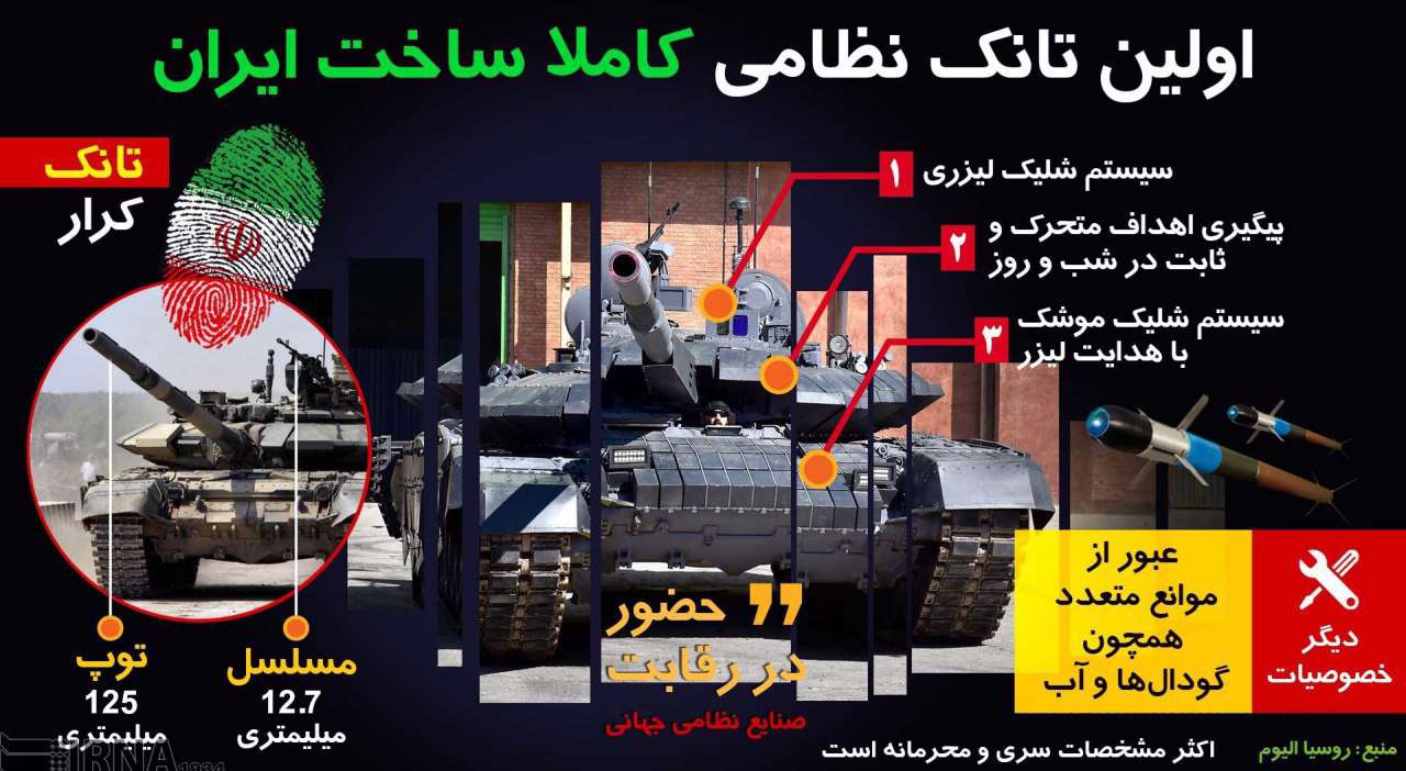 تانک کرار اولین تانک پیشرفته تمام ایرانی